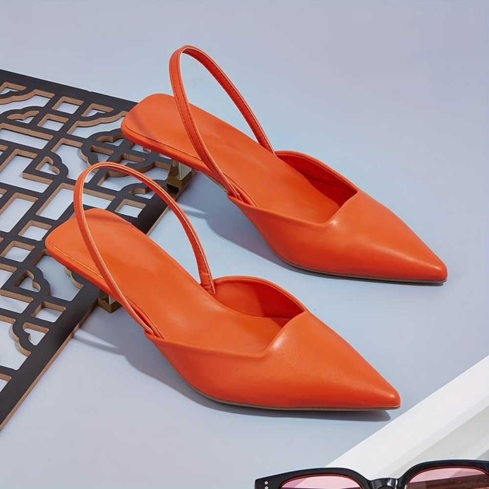ONLY Elegant Orange Women's Slingback Shoes